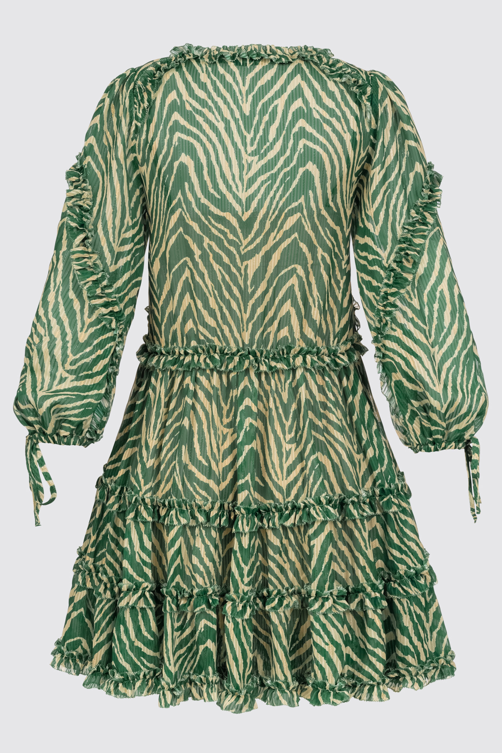 slim fit dress slacks Green Zebra Print V-Neck Midi Dress – Ro&Zo