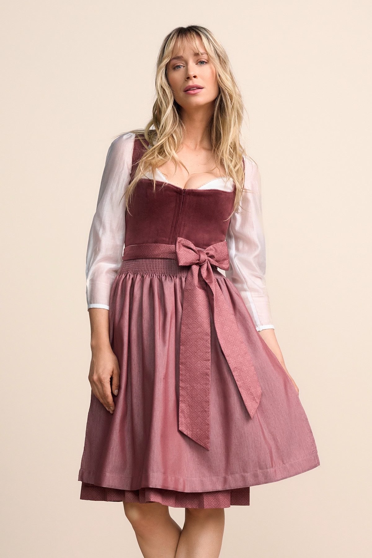 Marjo Dirndl midi 2 delig 70cm MARLENE light denim - bestellen