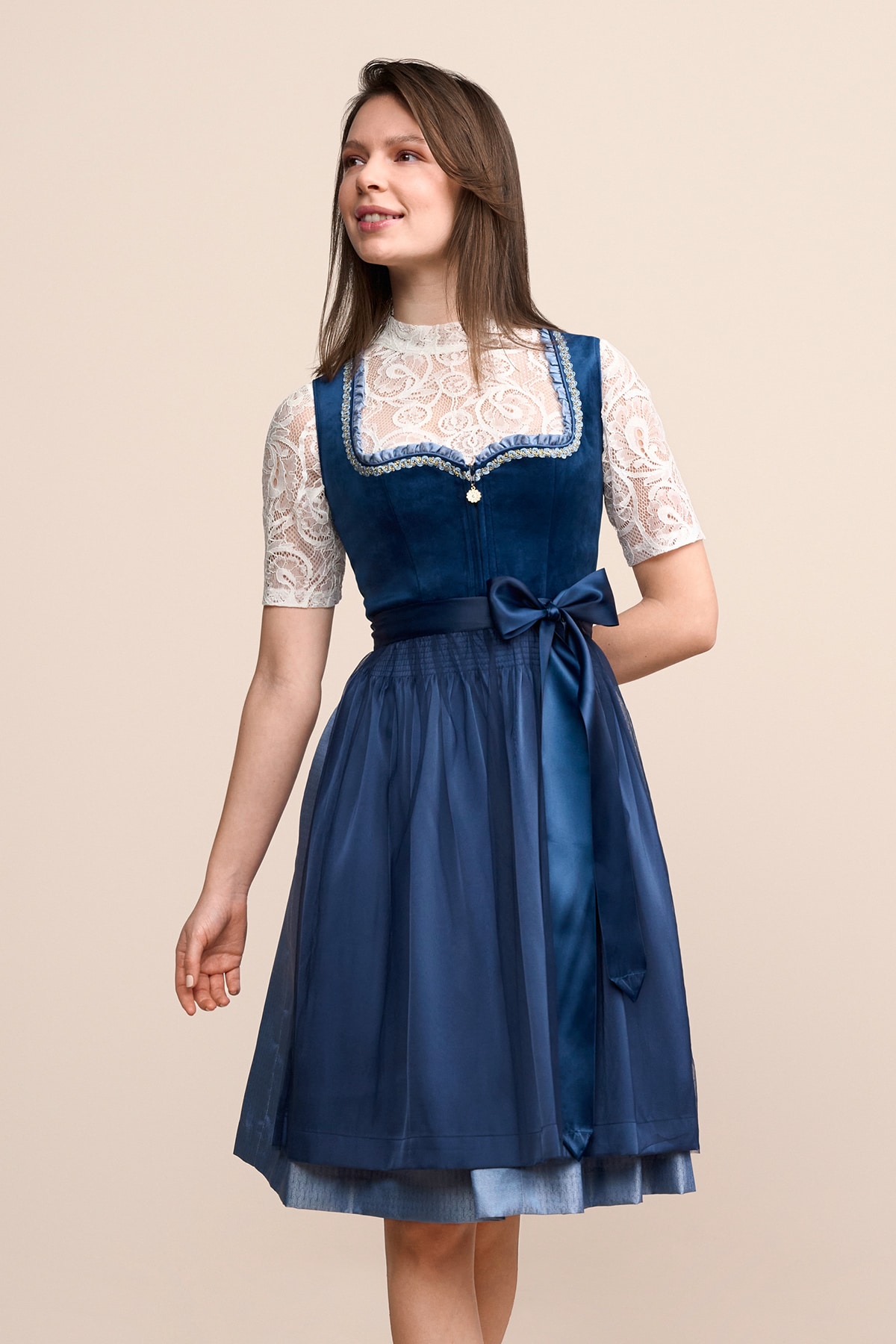 blue dirndl dress Blue Dirndl Dress Hilker | eDirndl EU 50 - US 22 - Waist 104 cm main image 0
