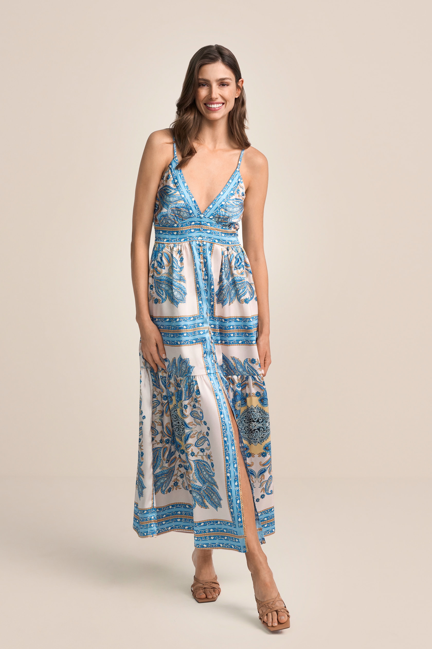 princess polly baby blue dress CLAIRE LUISE® Boho-style maxi dress in blue