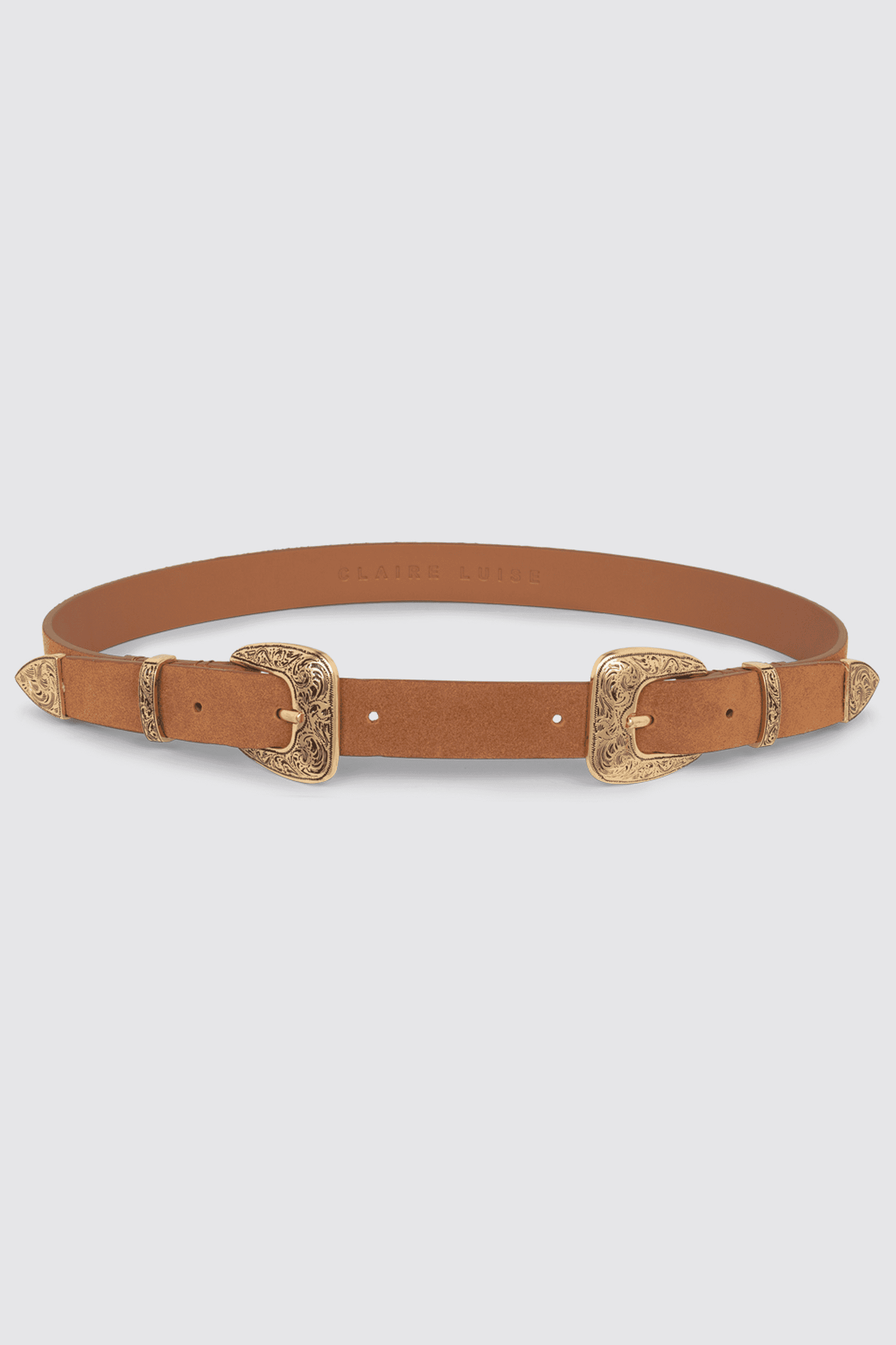 Woman’s belt brown leather clara Studio inc Size medium CHAOREN CR Womens Brown Leather Belts for Jeans Pants - 1.3  main image 2