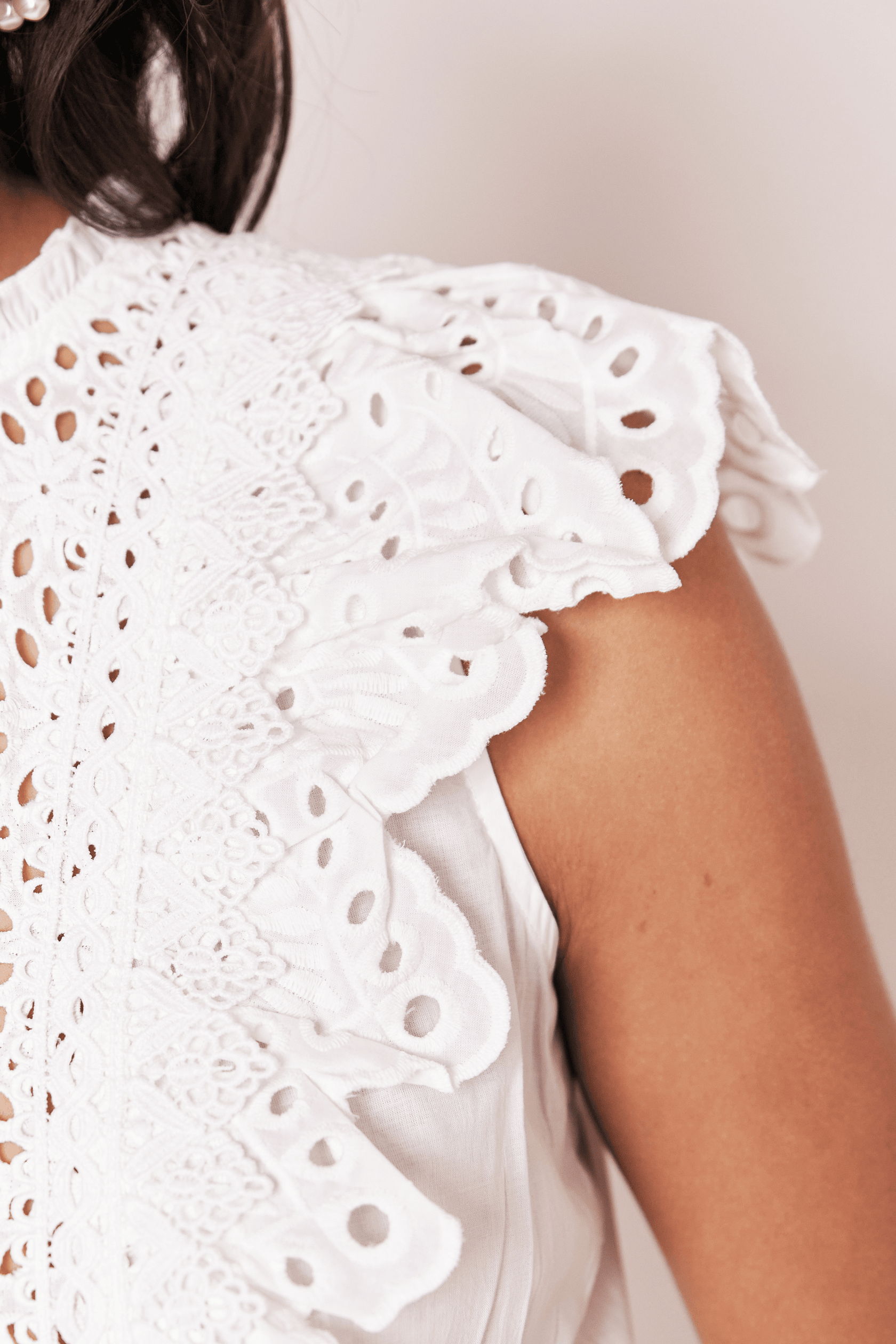 マイラン 22SS 2 Way Sleeve Lace Blouse ブラウス Rhié | Mie Lace Blouse, White – RHIÉ