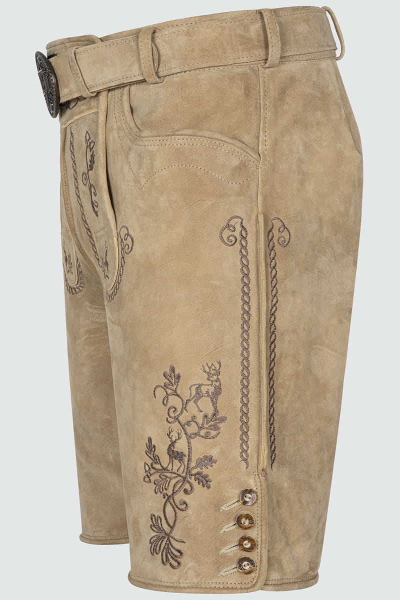 Lederhose Milian mit Gürtel