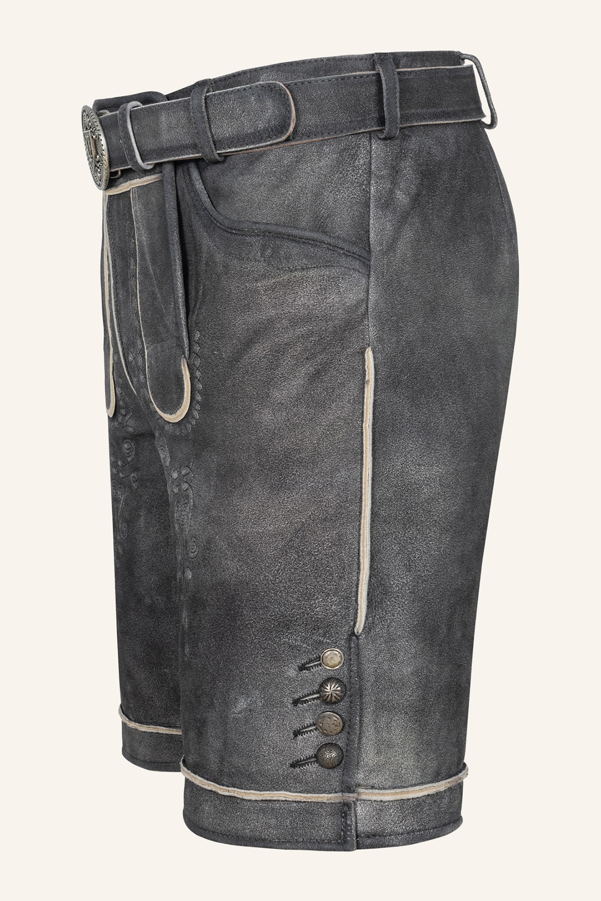 Lederhose Kuno mit Gürtel