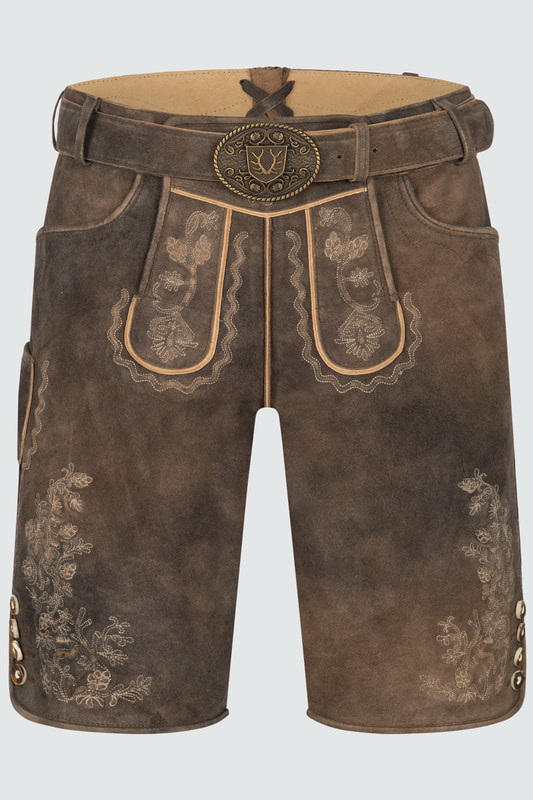 Lederhose David mit Gürtel günstig online kaufen