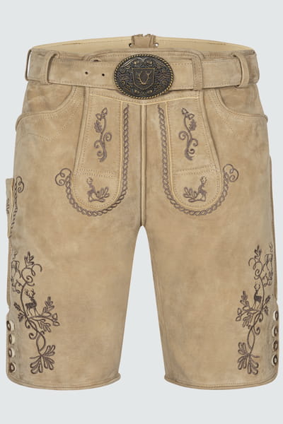 Lederhose Milian mit Gürtel