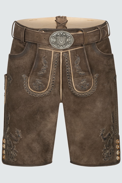 Lederhose Sean mit Gürtel