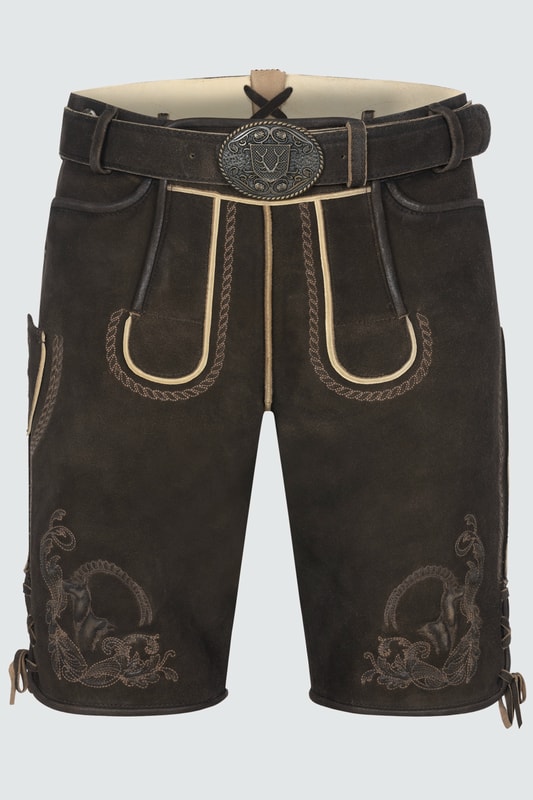 Lederhose Balian mit Gürtel günstig online kaufen