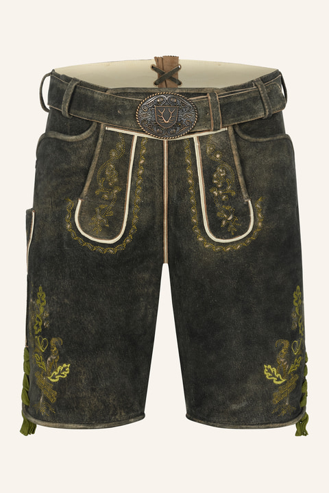 Lederhose Nilio mit Gürtel