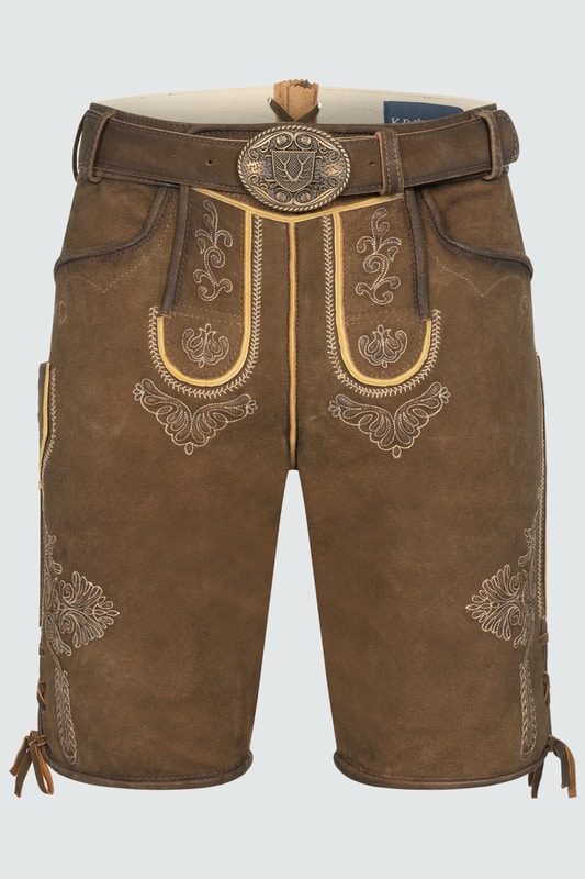 Lederhose Giulio mit Gürtel günstig online kaufen