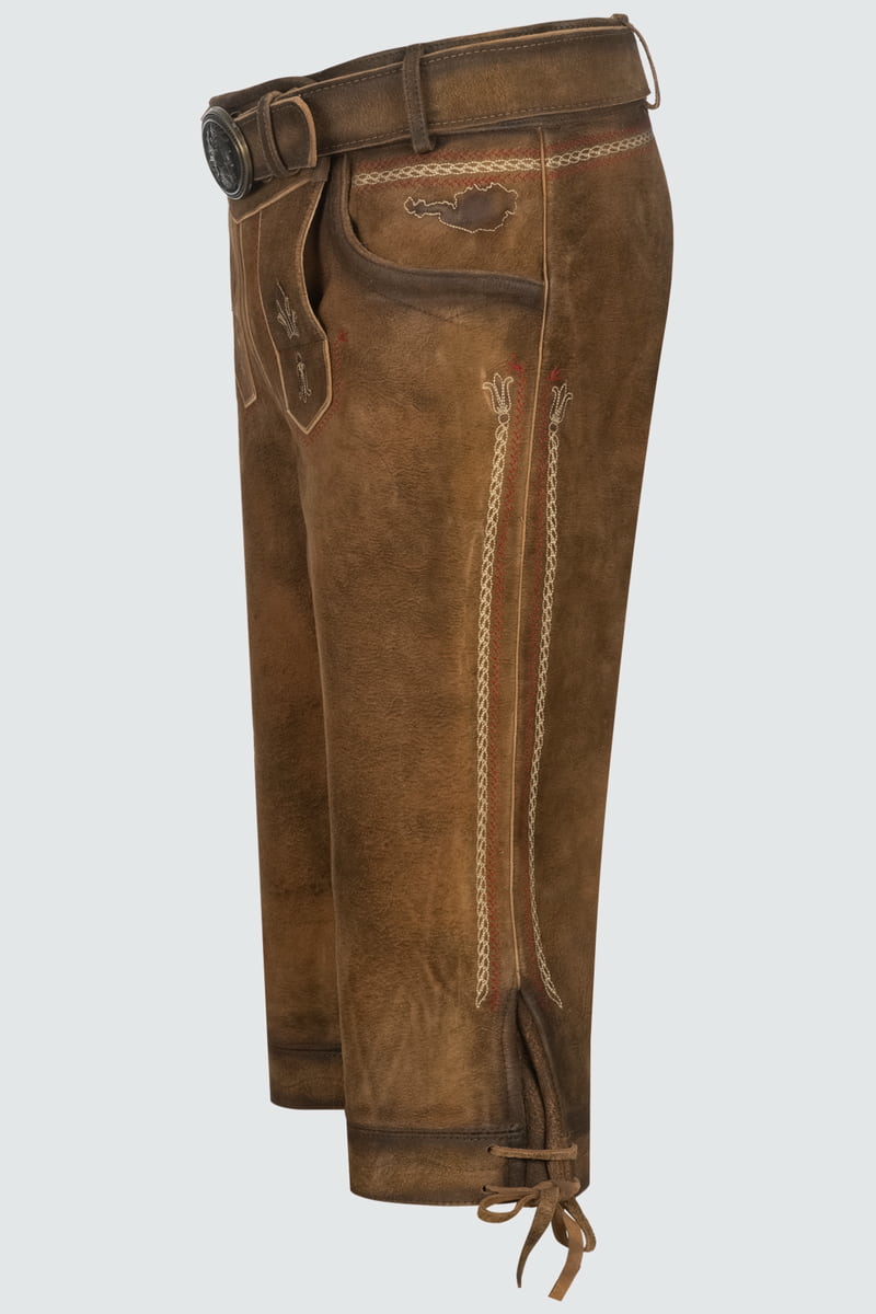 Lederhose Mei Hoamat Kniebund