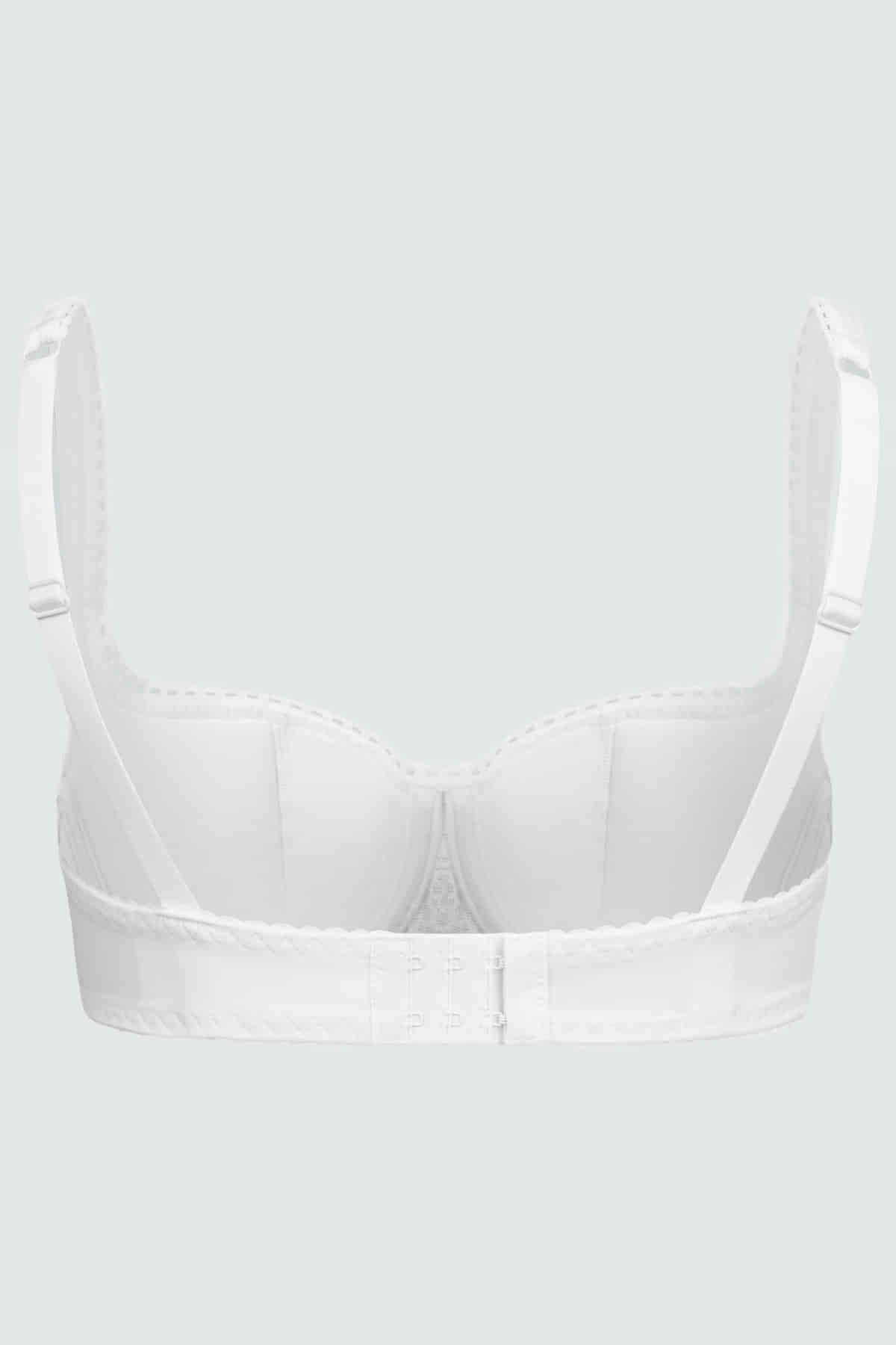 Dirndl BH Push Up Weiß - Gepolstert Mit Vorderverschluss Für Trachtenbluse