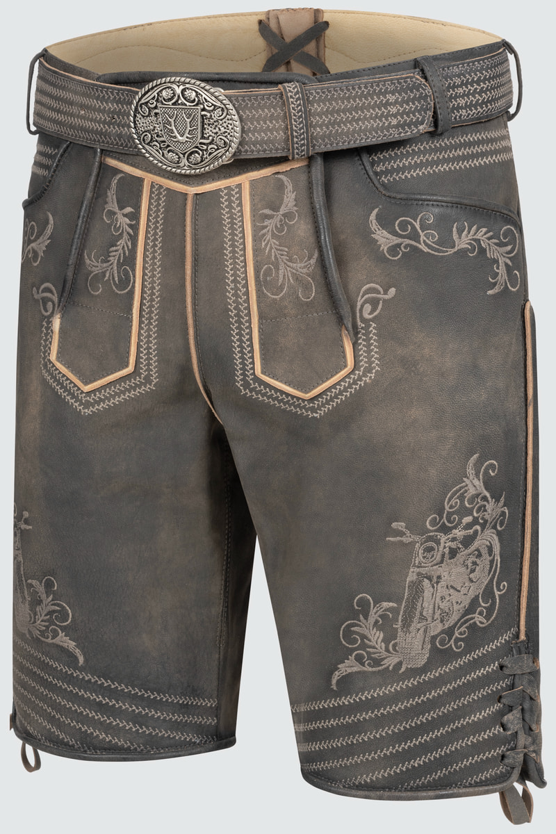 Lederhose Zac mit Gürtel