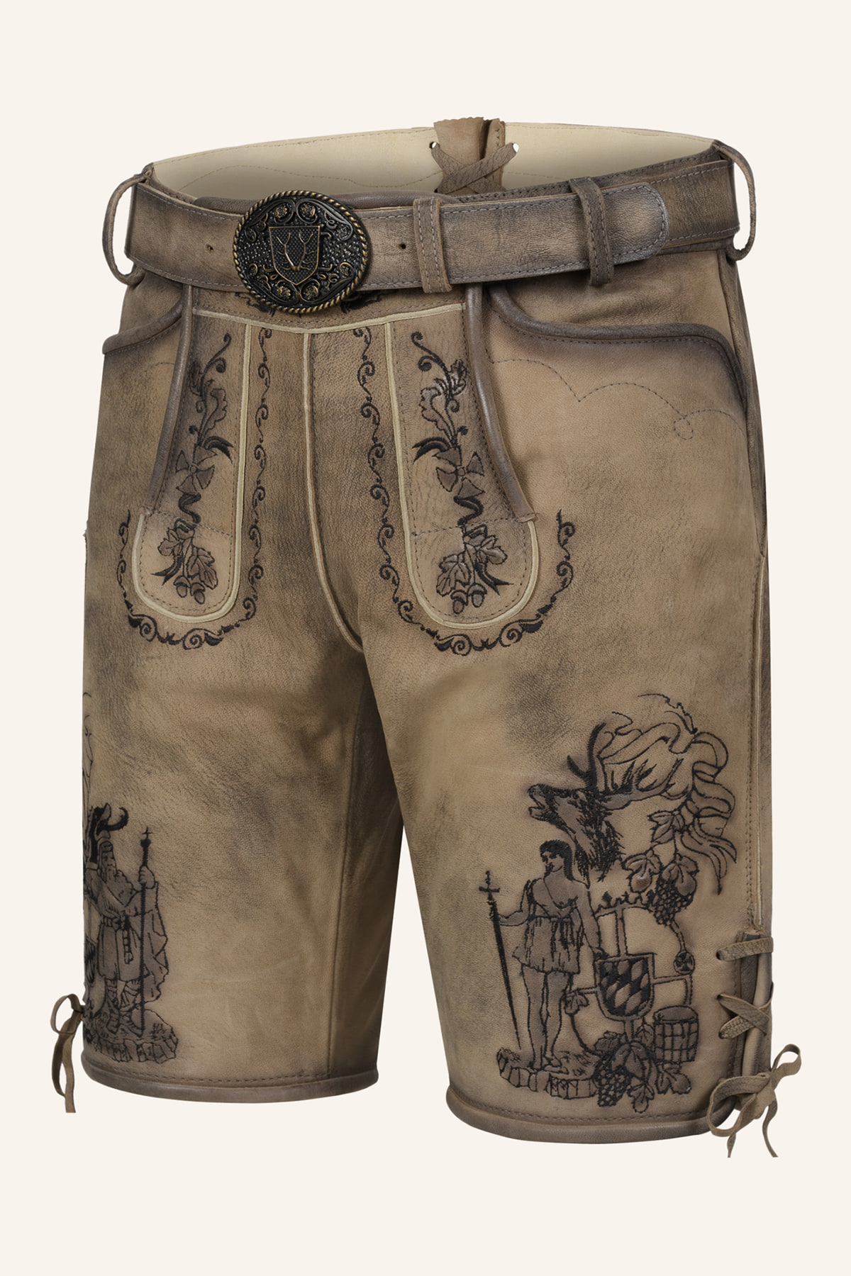 Lederhose Giuliano mit Gürtel