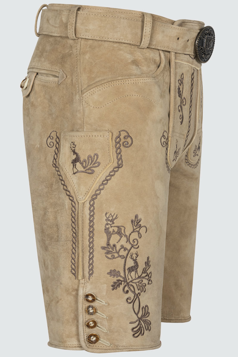 Lederhose Milian mit Gürtel
