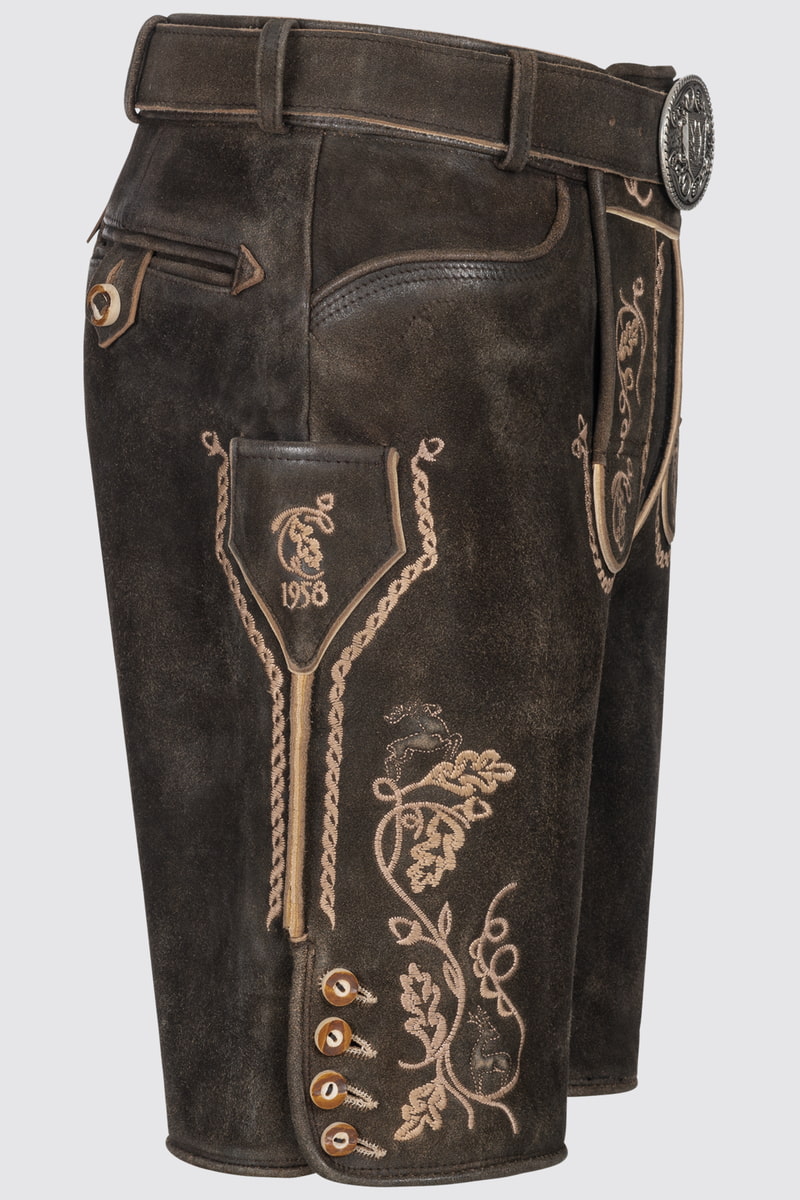 Lederhose Orlando mit Gürtel