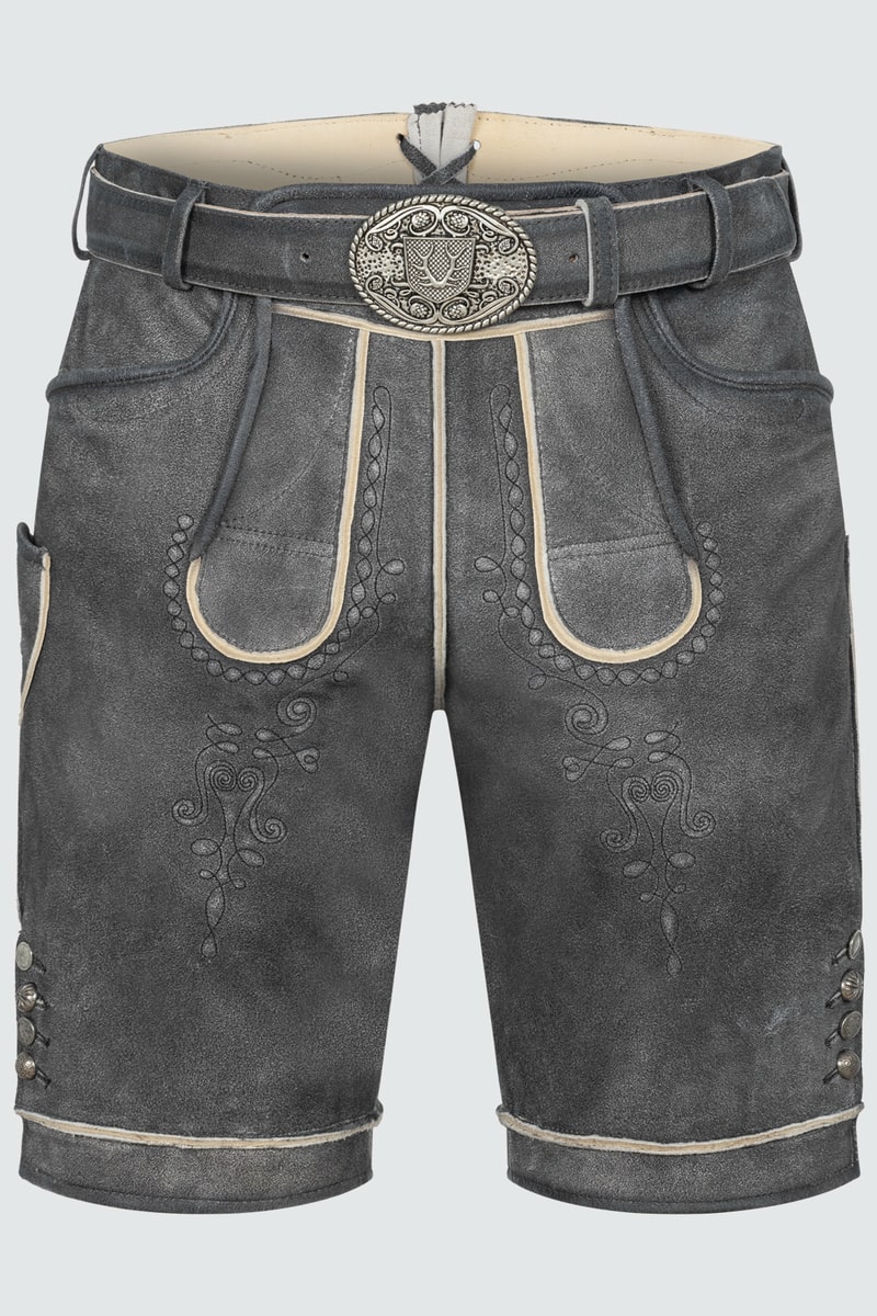 Lederhose Kuno mit Gürtel
