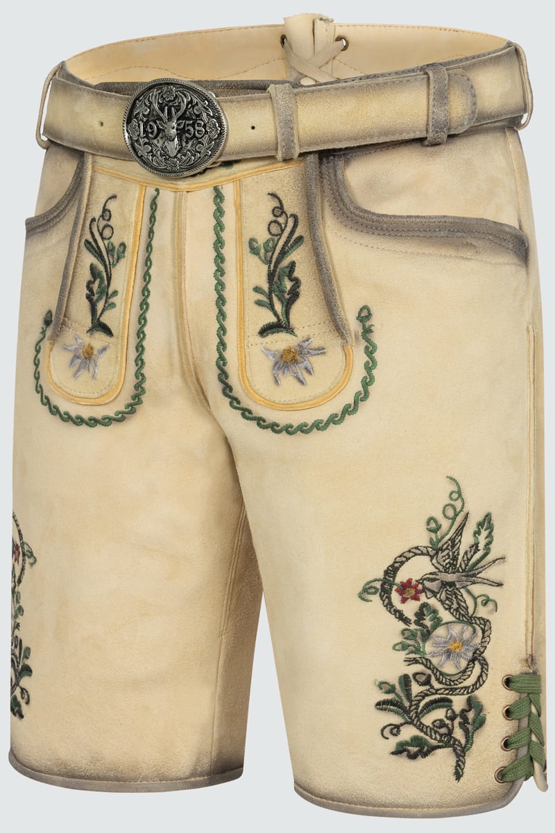 Lederhose Darian mit Gürtel