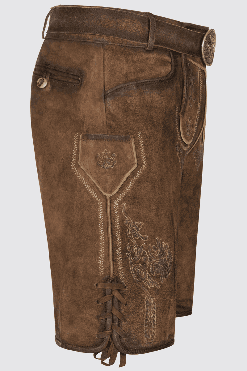 Lederhose Benjamin mit Gürtel