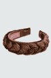 Braided velvet hairband