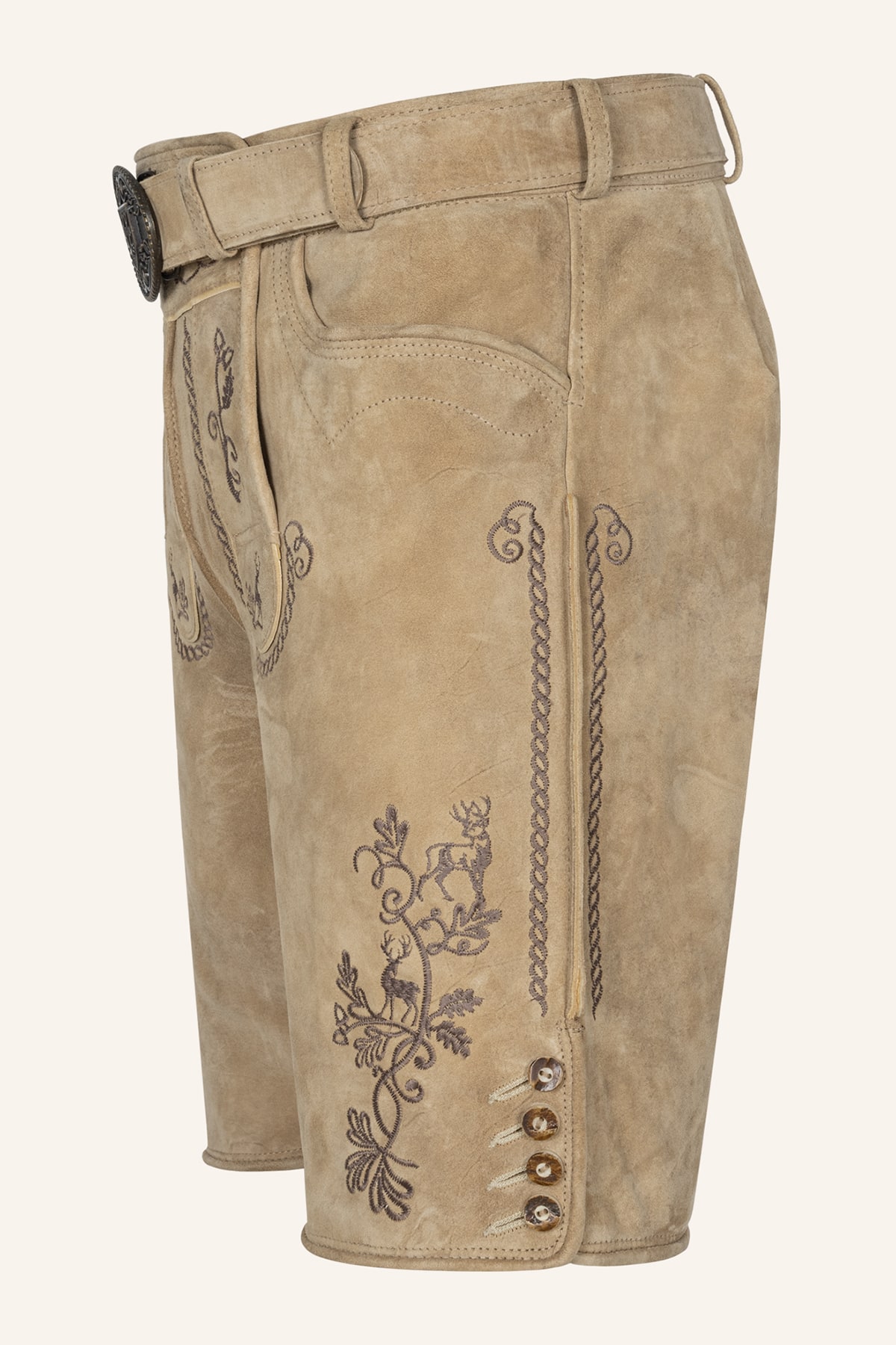 Lederhose Milian mit Gürtel
