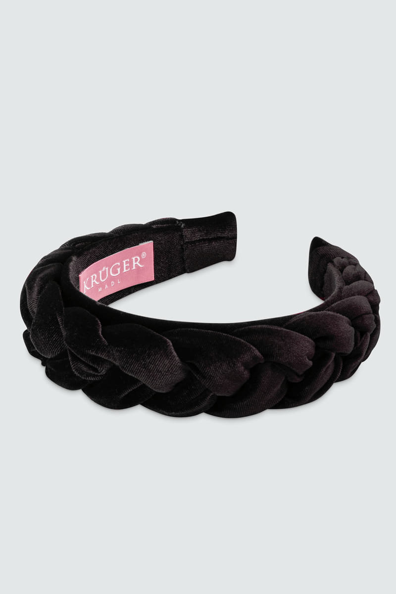Braided velvet hairband