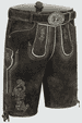 Lederhose Gideon mit Gürtel