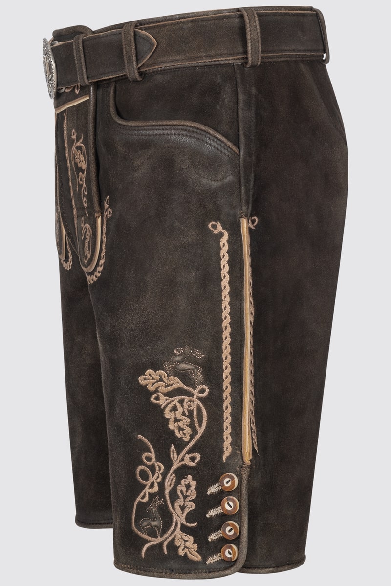 Lederhose Orlando mit Gürtel
