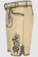 Lederhose Darian mit Gürtel