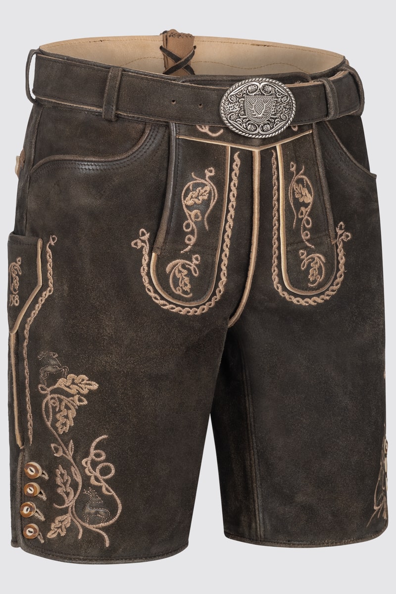 Lederhose Orlando mit Gürtel