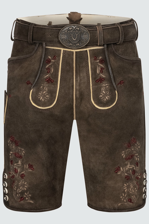 Lederhose Olivier mit Gürtel