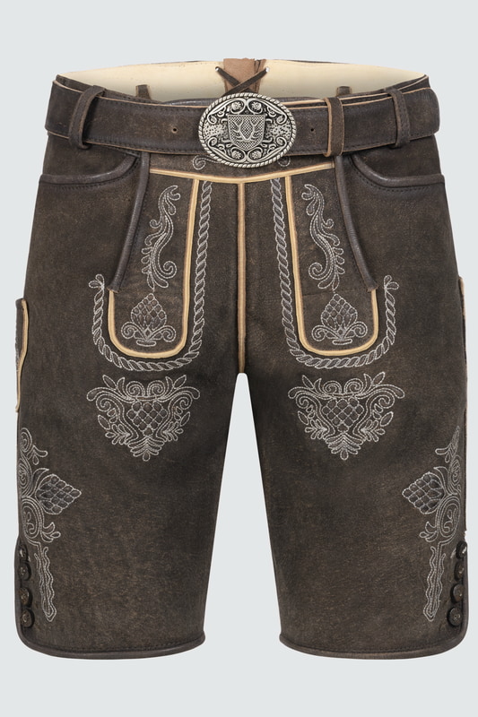 Lederhose Vinc mit Gürtel günstig online kaufen