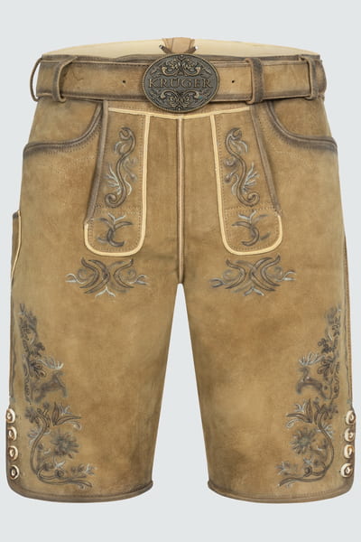 Lederhose Juan mit Gürtel