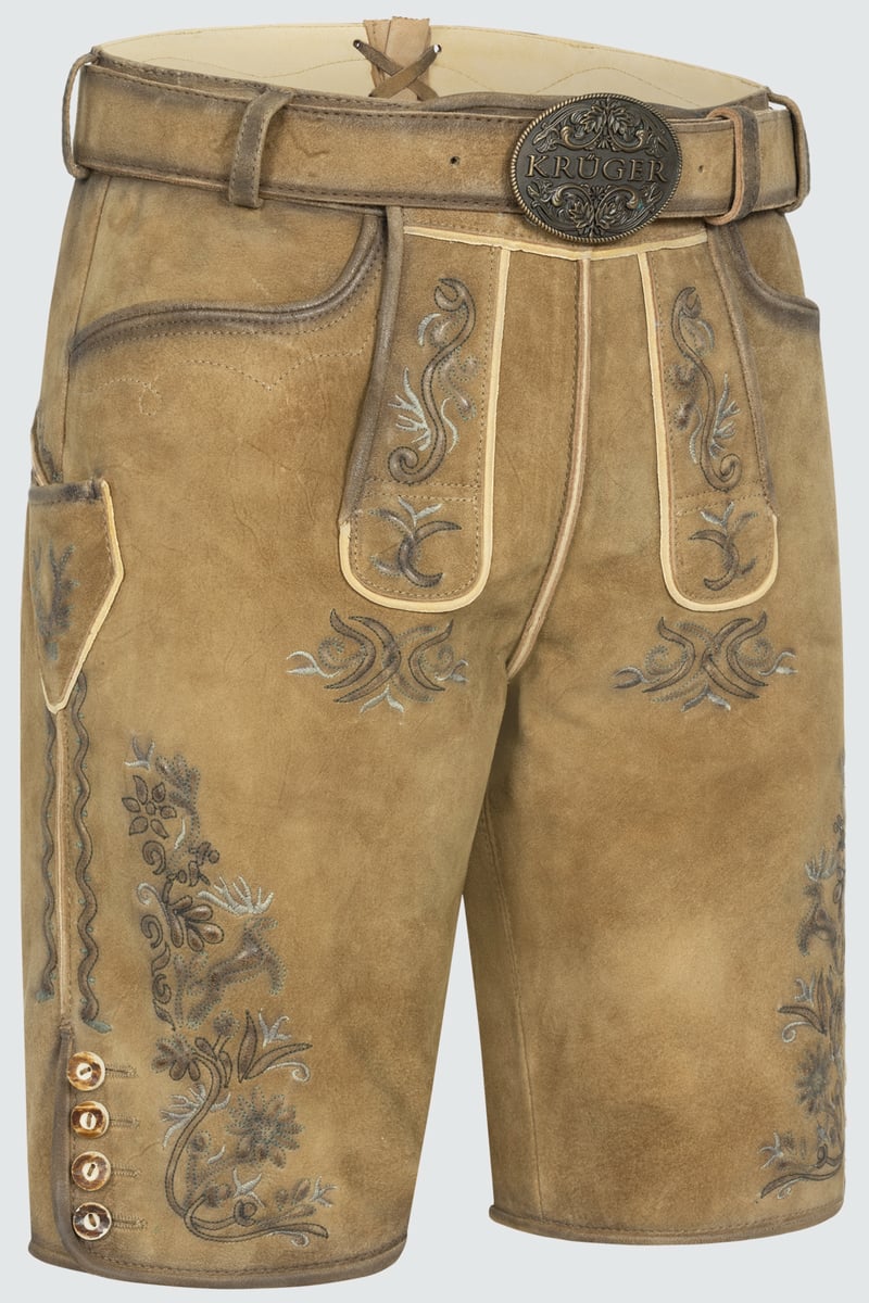 Lederhose Juan mit Gürtel