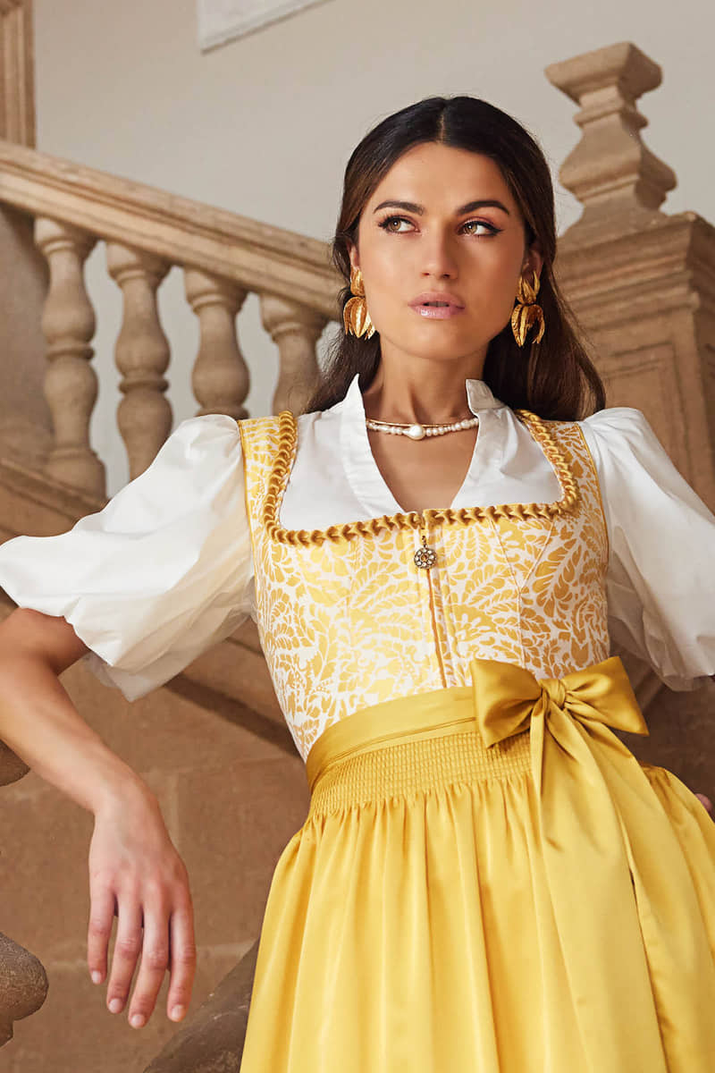 Yellow dirndl top