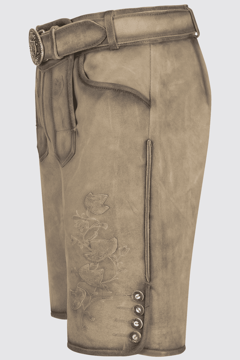 Lederhose Kai mit Gürtel