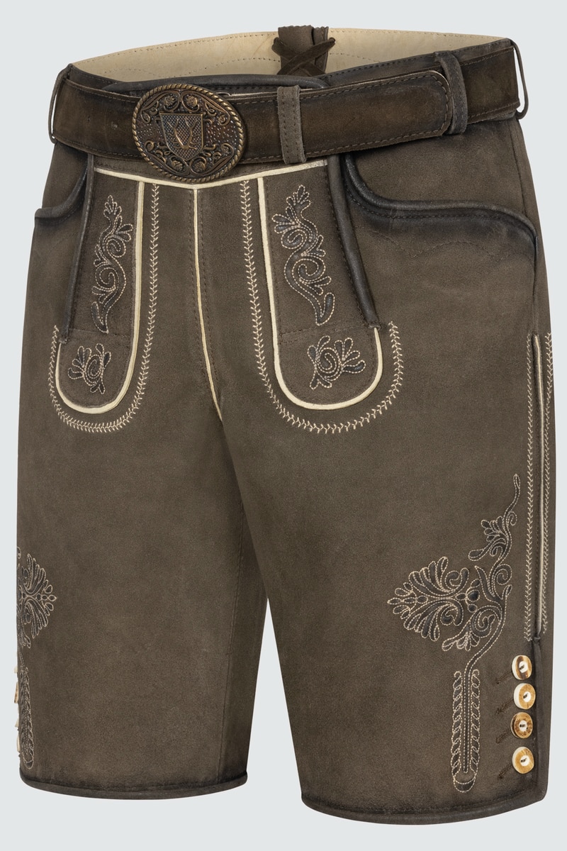 Lederhose Ian mit Gürtel