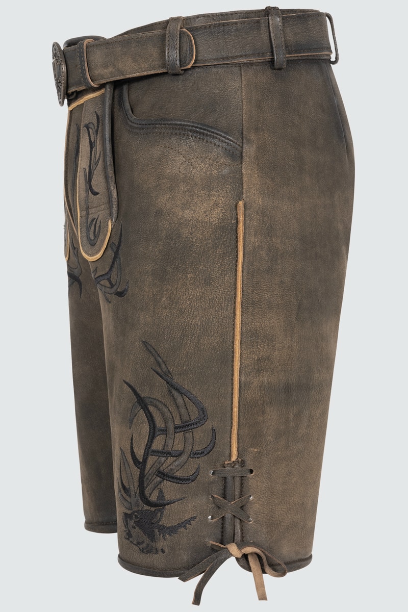 Lederhose Nikas mit Gürtel