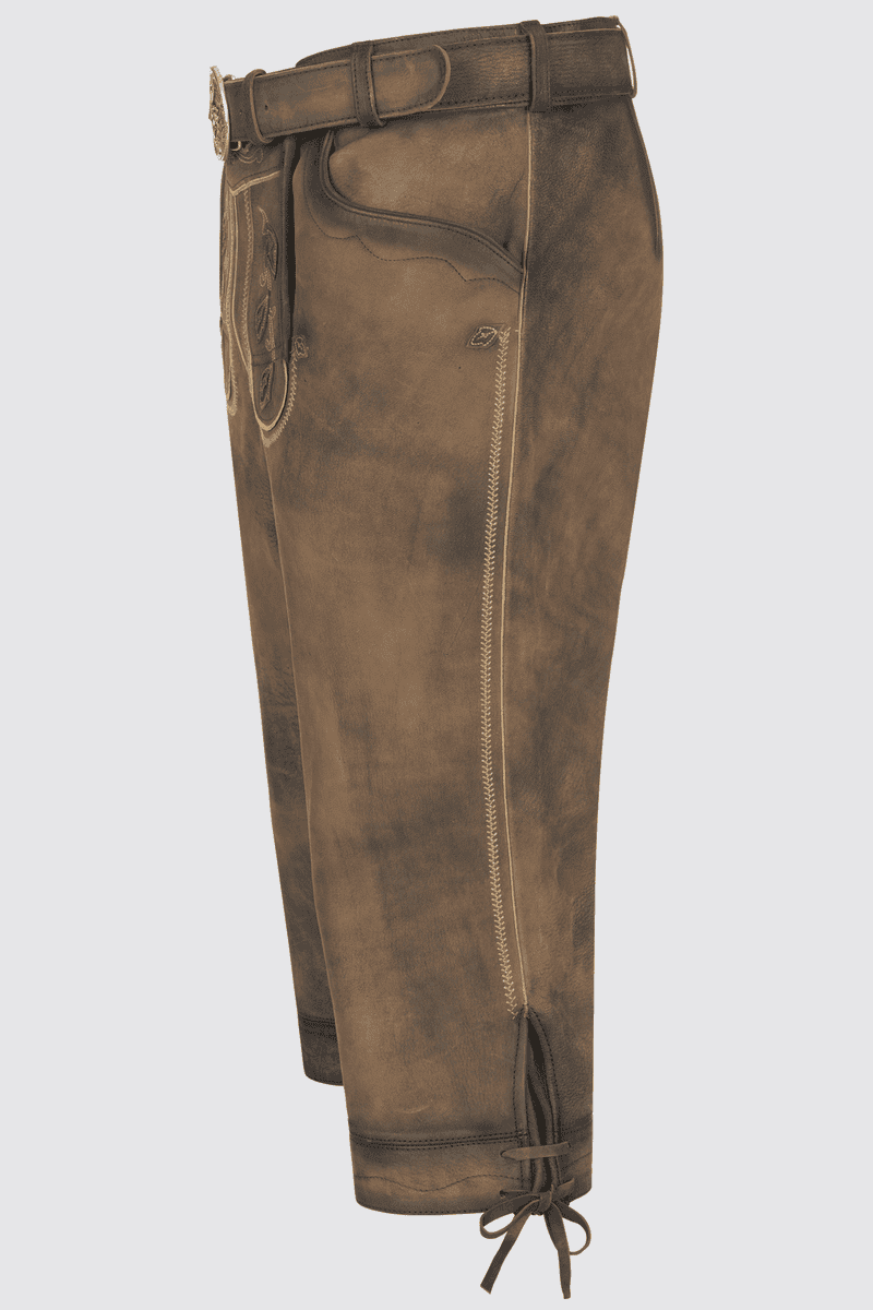 Lederhose Leander mit Gürtel