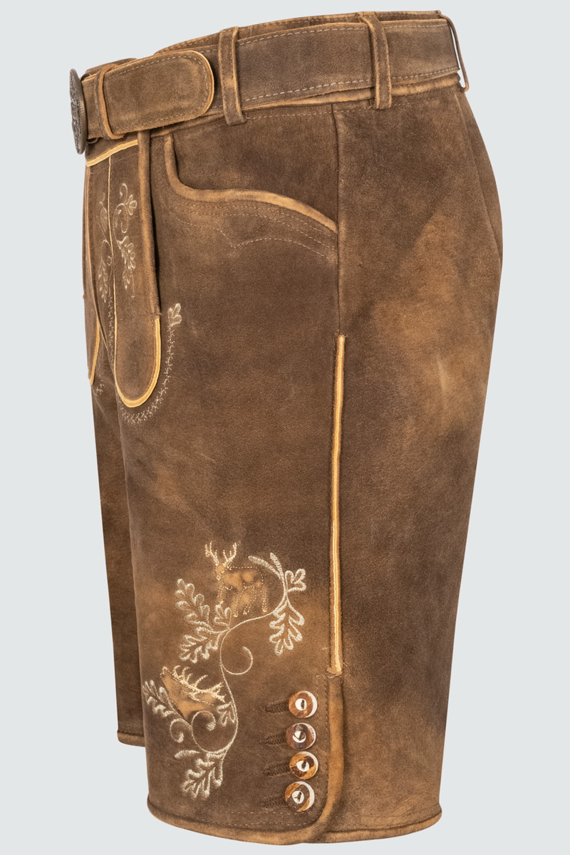 Lederhose Lennard mit Gürtel