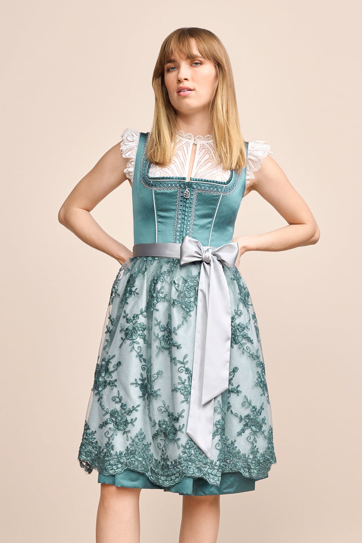 Dirndl Mon Amour türkis 50 cm main image 0