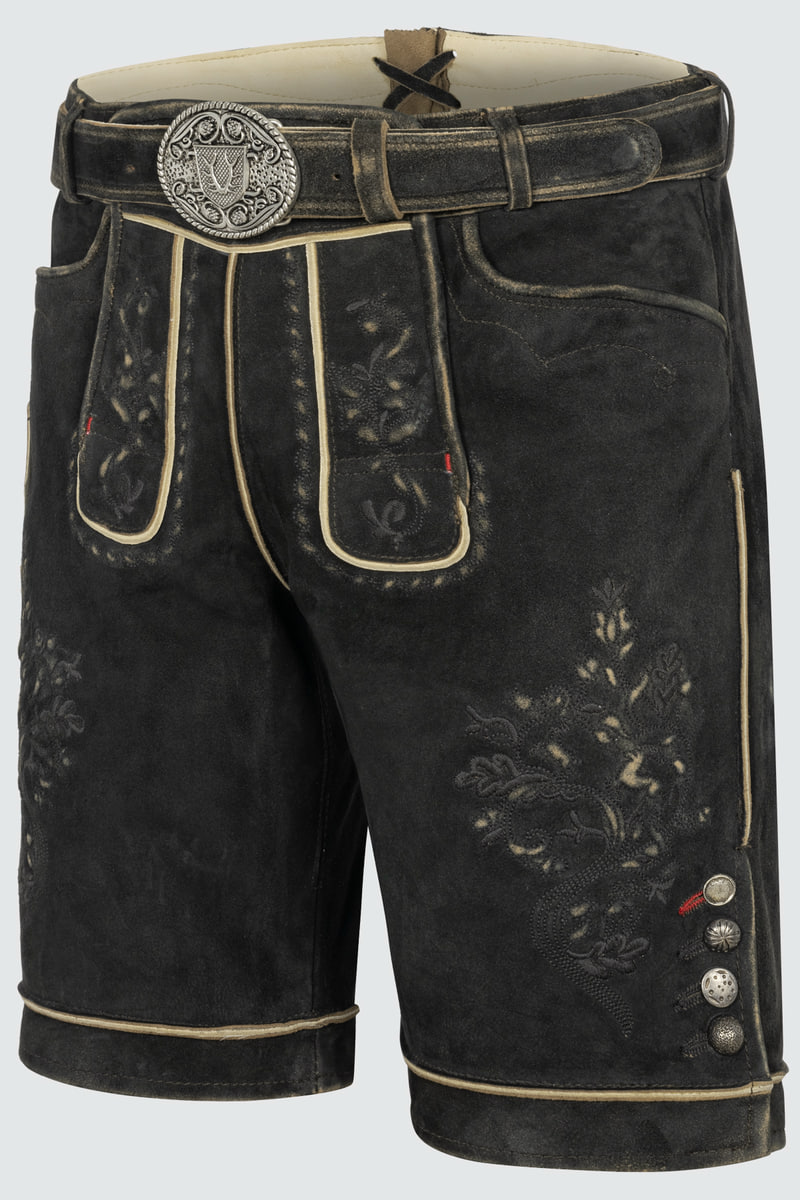 Lederhose Kuno mit Gürtel