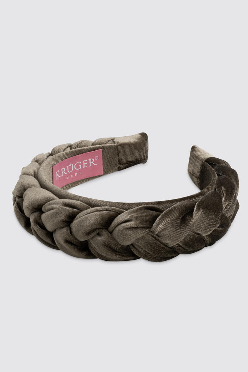 Braided velvet hairband