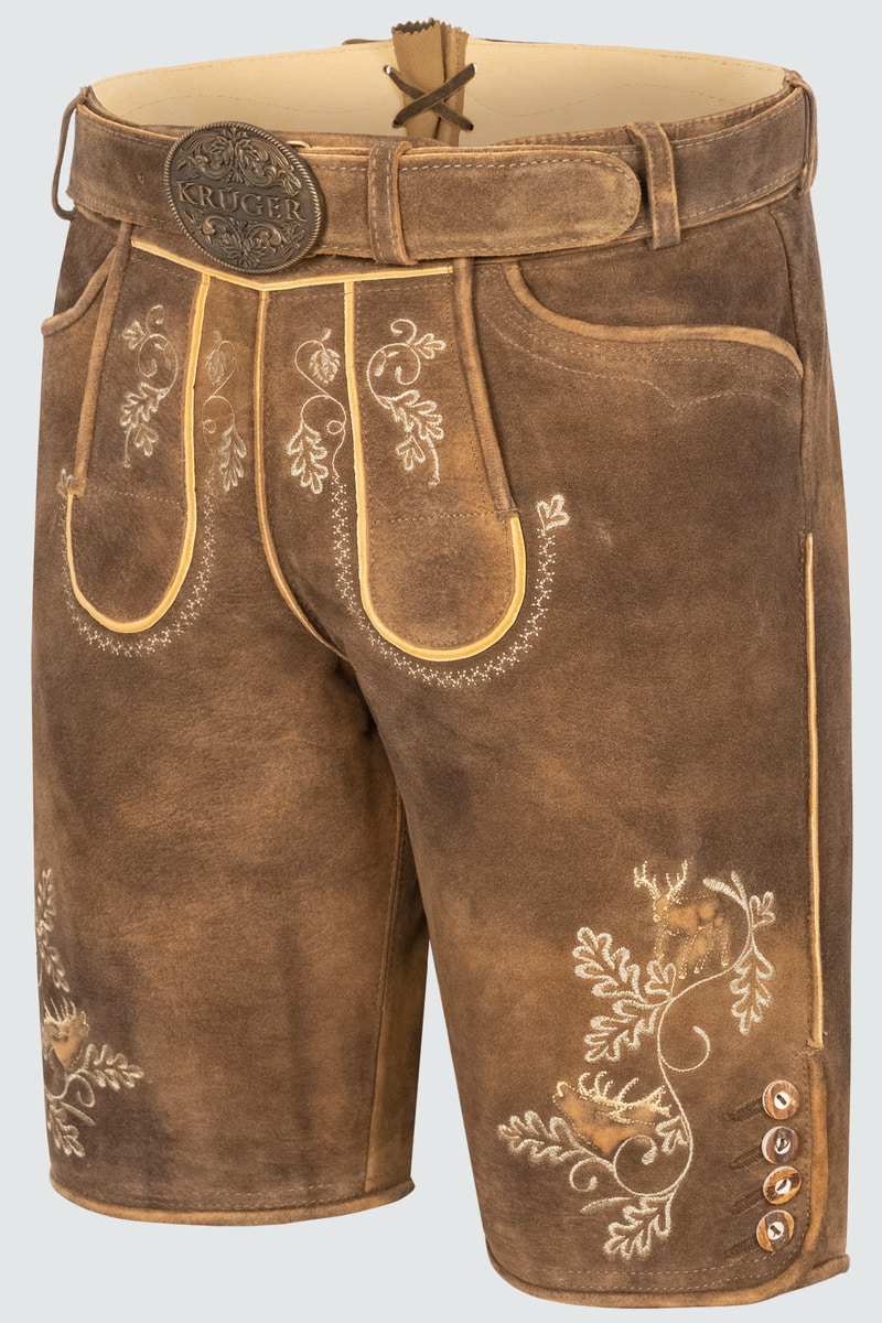 Lederhose Lennard mit Gürtel