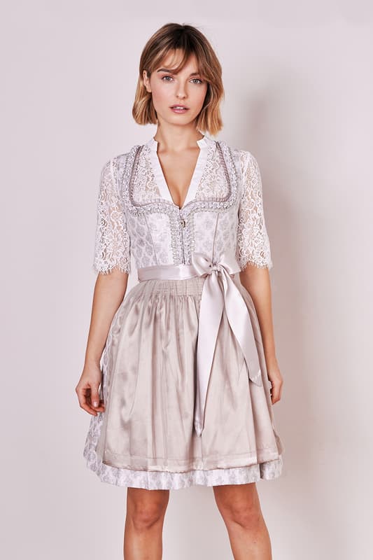 Krüger Madl Dirndl Dirndl 'Aleya' 414466, Natur Flieder 50cm günstig online kaufen