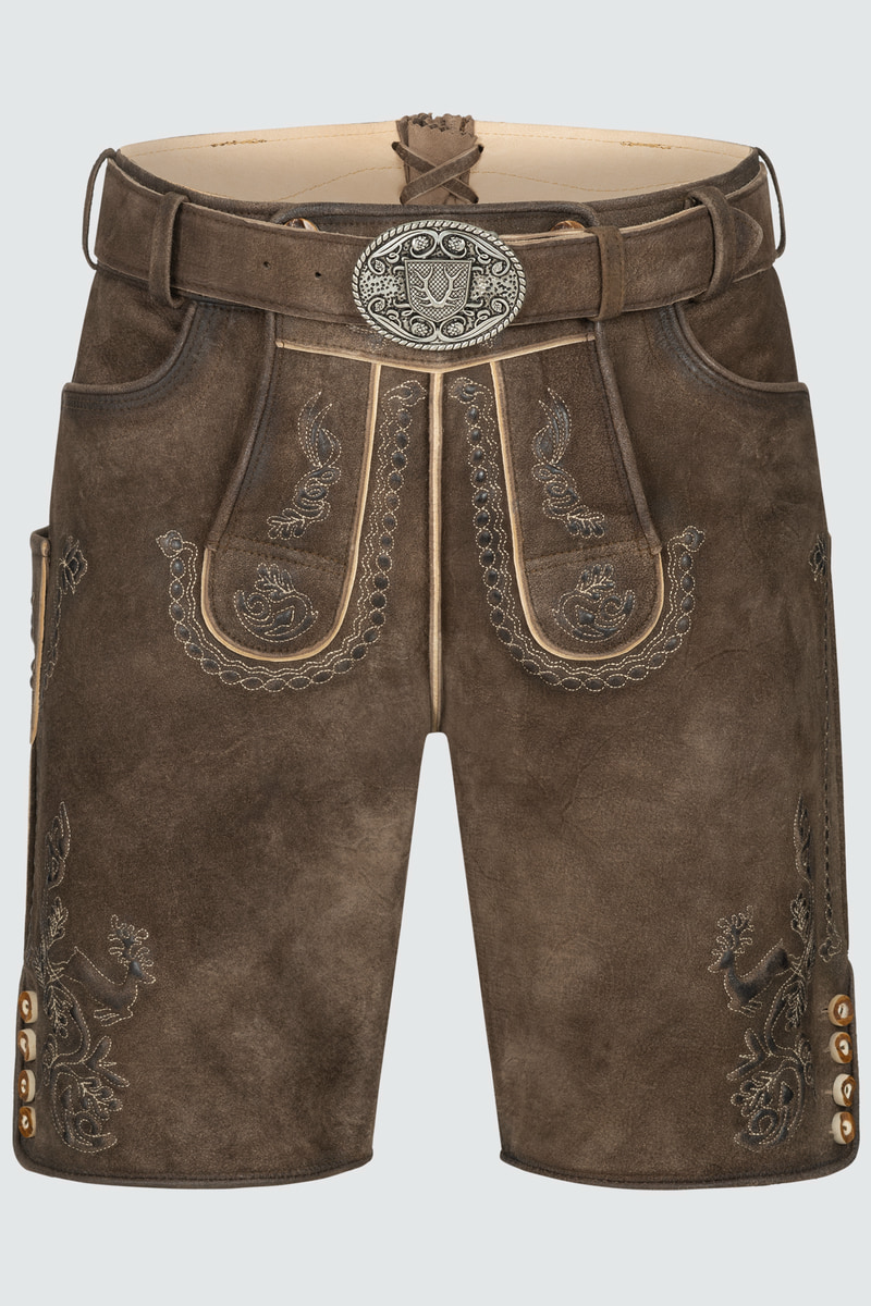 Lederhose Sean mit Gürtel