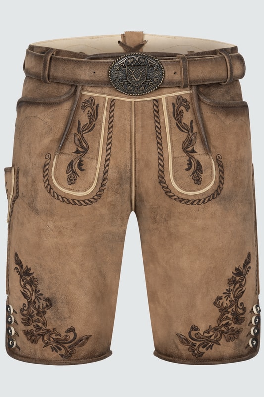 Lederhose Devian mit Gürtel günstig online kaufen
