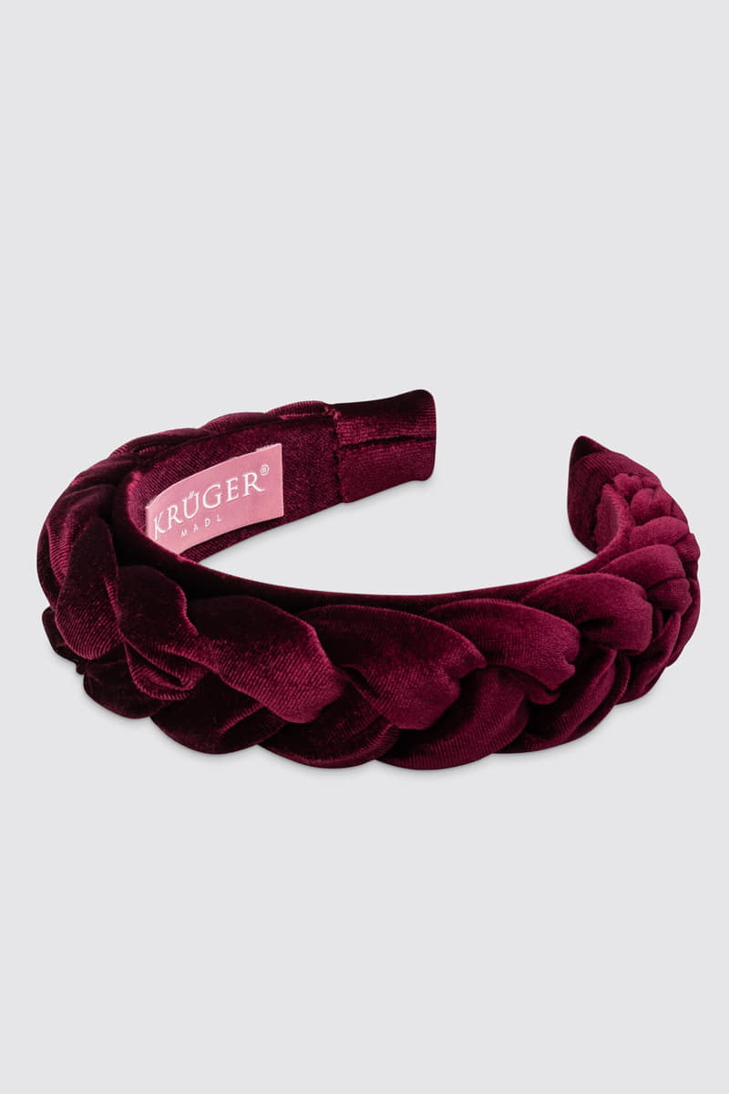 Braided velvet hairband