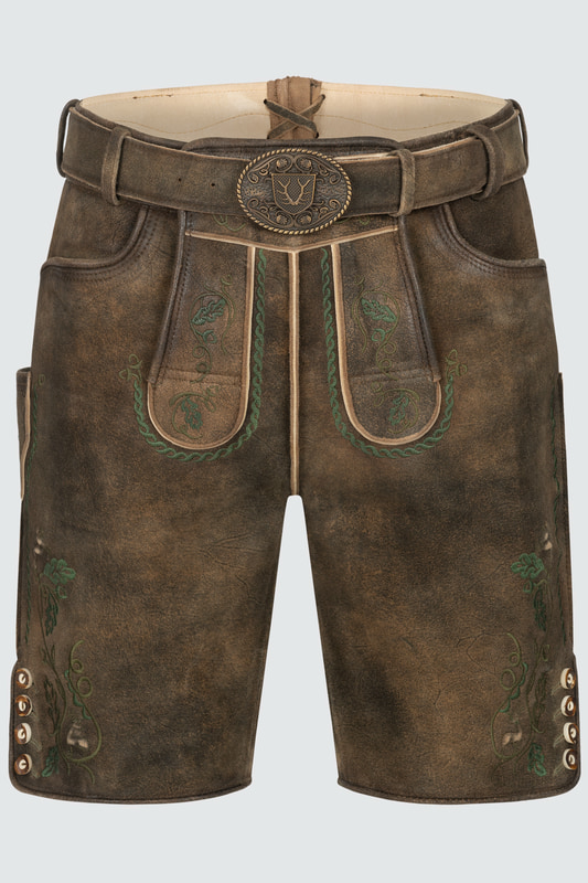 Lederhose Tarius mit Gürtel günstig online kaufen