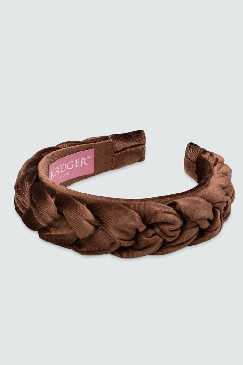 Braided velvet hairband